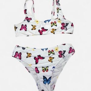 Butterfly Print Bikini Set